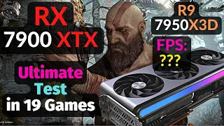 RX 7900 XTX TESTED in 19 GAMES 2023 / FSR 2 Ray Tracing ON/OFF / 1440p 4K / R9 7950X3D