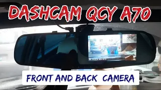 DASHCAM QCY A70 (REARVIEW MIRROR FRONT AND BACK CAMERA) #qcya70