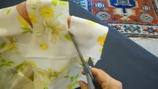 Cut a Pillowcase in ONE Long Strip of Sheet Yarn