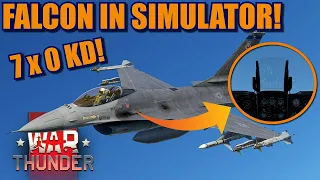 War Thunder F-16A ADF IN SIMULATOR! 7 Kills without dying in a quick sortie! So EASY to fly!
