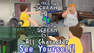 All Characters SEE YOURSELF In ICE SCREAM 5 VS ICE SCREAM 6