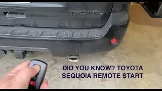 DID YOU KNOW? TOYOTA SEQUOIA REMOTE START