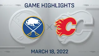 NHL Highlights | Sabres vs. Flames - Mar. 18, 2022