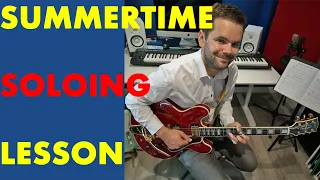 🔆Summertime jazz guitar soloing lesson. Try this simple approach to soloing over this classic song