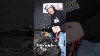 Honda Crf450r muffler gets shortened. Full vid available on our channel.
