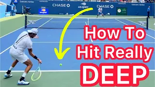 How To Hit DEEP Forehands & Backhands (Tennis Aiming Strategy)