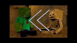 Reverse - NikNikamTV - SkeleGUN & ZOMBIE - Minecraft Animation