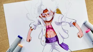 How to Draw Luffy Gear 5 | Step By Step Tutorial