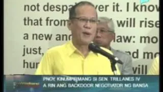 PNoy, kinumpirmang si Sen. Trillanes IV pa rin ang 'Backdoor Negotiator' ng bansa