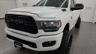 2020 RAM 2500 BIG HORN LEVEL 1 NIGHT EDITION BRIGHT WHITE 4K WALKAROUND 13882Z