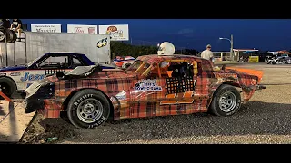 Fighting from the rear!  Onboard with #11 Go Fast Teeple @merrittville Hoosier Stock Div. - 8.20.22