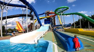 Hajduszoboszlo - Hungarospa - 2019 - Aquapark - Aqua Palace - Extreme Zone -All slides in 4K - GoPro