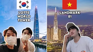 Landmark 81 niềm tự hào của Việt Nam vs. Lotte tower ở Hàn Quốc?!