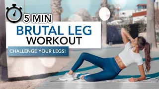 5 MIN BRUTAL LEG WORKOUT (Quick & Intense) 🔥 | En Zor Bacak Antrenmanı | Eylem Abaci