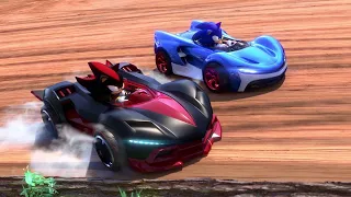 Juego sonic - jugando juegos de carreras sonic  ( Team sonic racing )