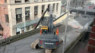 Alaskan Way Viaduct Columbia Street ramp demolition start in Seattle