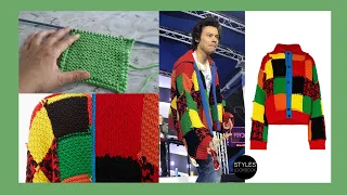 HARRY STYLES SWEATER PT. 1 CUADRO VERDE/ PUNTADA MUSGO || TEJIDO CREATIVA