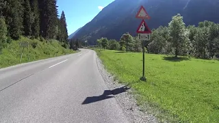 Stubaital cycling down hill from Mutterberg to Neustift 16.6.2018