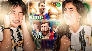 REACT 2 EM 1♫ MESSI ERGUE A 6ª BOLA DE OURO🔥/ ♫ A HISTÓRIA DE LIONEL MESSI👽- FutParódia Animada