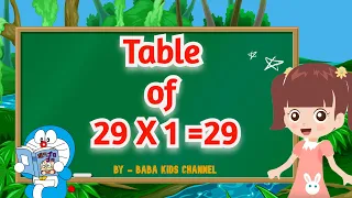 Table of 29 | Learn Multiplication Table of Twenty Nine | 29 ka Table | 29 ka pahada | Baba Kids