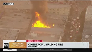 Commercial building fire downtown Los Angeles