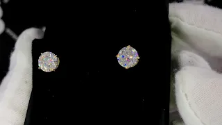 Moissanite 'Diamond" Studs" VVS-D 2.00cttw | BLING BLING Earrings | .925 Ideal Hearts & Arrows Cut