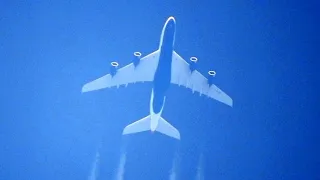BRITISH AIRWAYS A380 Contrailing at 40,000 FT