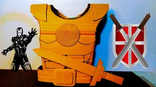 Membuat BAJU PERANG DARI KARDUS|Baju IRON MAN|Cardboard armor|DIY