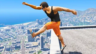 GTA 5: Jumping off Highest Buildings - Funny Moments #2