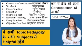 Most Important Common Topic For All pedagogy Subjects | B.Ed. 1st Year | CCSU | B.Ed. Exam 2024