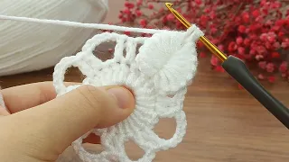 ⚡💯 Wonderfullll ⚡💯 you will love it! I made a very easy crochet flower for you #crochet #knitting