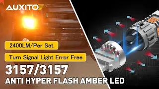 AUXITO 3157 Anti Hyper Flash Amber LED Turn Signal Light Error Free