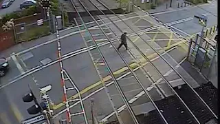 Warning after man risks life in near miss at Brimsdown level crossing in London