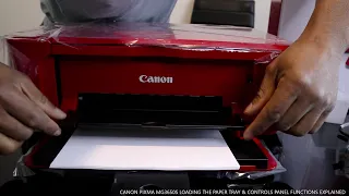 CANON PIXMA MG3650S LOADING THE PAPER TRAY & CONTROLS PANEL FUNCTIONS EXPLAINED