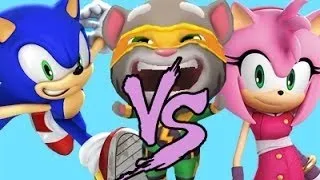 Talking Tom Gold Run Vs Sonic Dash Vs Sonic Dash 2: Sonic Boom!