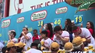 Nathans 2015 hot dog eating contest