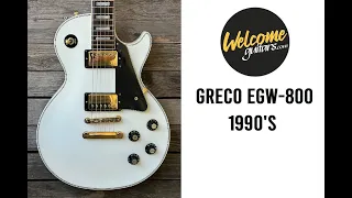 Greco EGW9-700 800 1990's les paul custom white made in japan