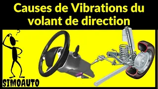 Vibrations du volant de direction, lors de l'appui sur le pédale de frein ou lors de la conduite