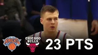 Kristaps Porzingis Full Highlights 2017.12.09 at Bulls - 23 Pts, 4 Reb, 2 Ast, 1 Blk