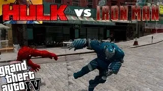 GTA 4 Webcam Iron Man Mod + Red Hulk Mod - Igor Armor Suit vs Red Hulk