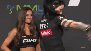 FAME MMA 8 DAGMARA SZEWCZYK VS ZUSJE FACE 2 FACE, WAŻENIE, TRENING