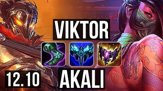 VIKTOR vs AKALI (MID) | 10/1/8, 400+ games, Dominating | KR Master | 12.10