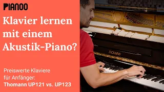 Thomann upright pianos in comparison: UP-123 E/P vs. UP-121 E/P