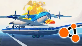 HUGE AIRPLANE CRASHES & FAILS COMPILATION BEAMNG DRIVE! Crash recreations, emergency landings