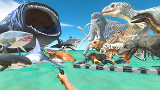 FPS Avatar Rescues Dinosaurs and Animals and Fights Sea Monsters - Animal Revolt Battle Simulator