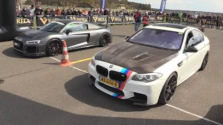 ABT Audi R8 V10 Plus vs BMW M5 F10 Akrapovic