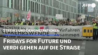 Gemeinsame Demonstrationen von Fridays for Future und Verdi | AFP