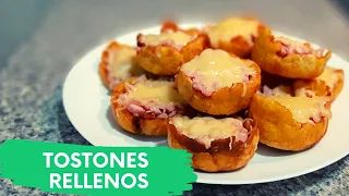 TOSTONES RELLENOS DE JAMÓN Y QUESO: Dale un toque más sabroso a tus tostones tradicionales