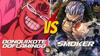 Doflamingo vs Smoker fight! One Piece EP 624 Full HD
