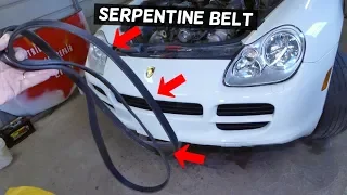 HOW TO REMOVE AND REPLACE SERPENTINE BELT ON PORSCHE CAYENNE 4.5